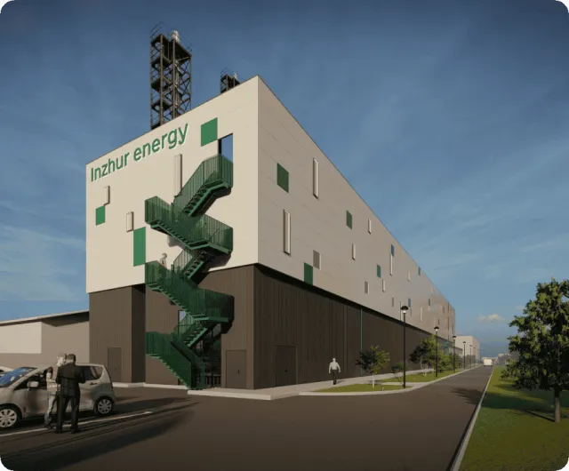 Архітектурний рендер електростанції Inzhur Energy у меншому ракурсі